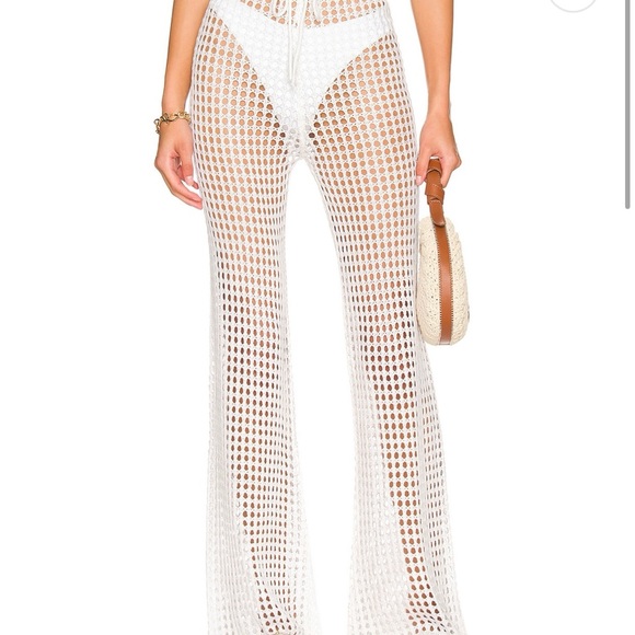 Superdown White Crochet Pants NWT - Picture 2 of 10